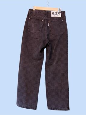The Ragged Priest Black Check Boyfriend Jeans